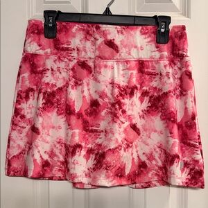 Prince Pink and White Tie-Dye print tennis Skirt